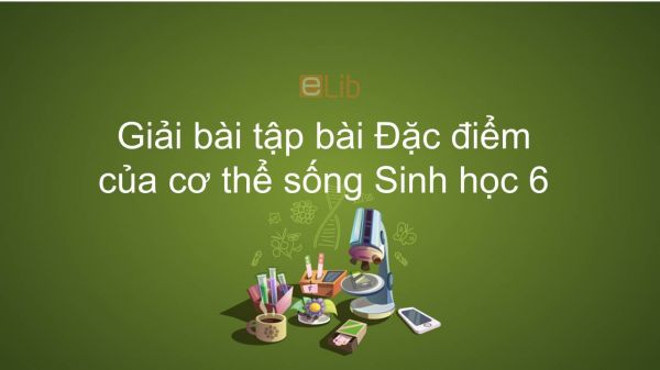 Giải Bai Tập Sgk Sinh Học 6 Bai 1 đặc điểm Của Cơ Thể Sống