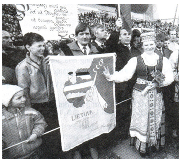 Hình 1: Cuộc biểu tình đòi li khai ở Litva