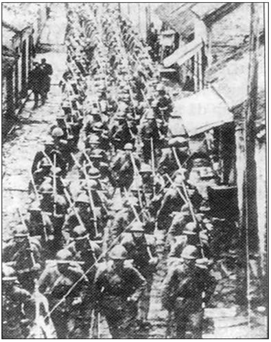 Hình: Quân đội Nhật chiếm Mãn Châu (9- 1931)