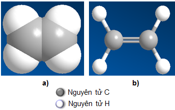 Hình 3: Mô hình phân tử Etilen CH2=CH2