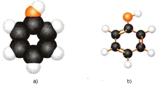 Hình 1: Mô hình phân tử Phenol 
