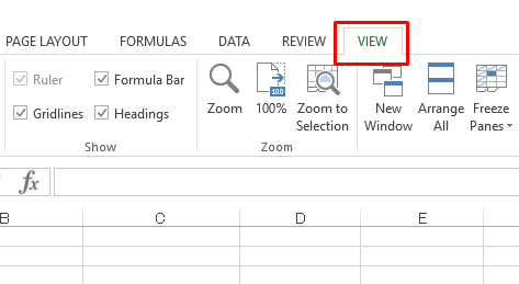Ẩn hiện đường lưới trong Excel
