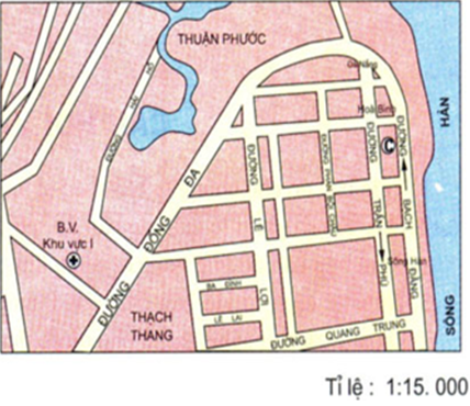 Hình 9: Bản đồ một khu vực của TP  Đà Nẵng