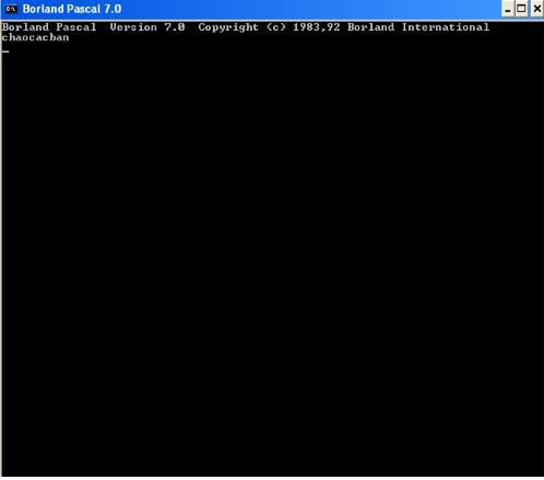 Hình 5. Màn hình chạy chương trình trong Turbo Pascal