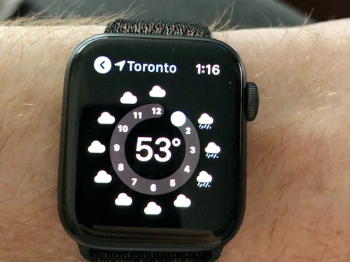 Xem thời tiết nhanh hơn với Apple Watch
