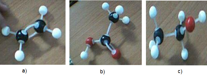 cấu trúc của etilen, rượu etylic và axit axetic