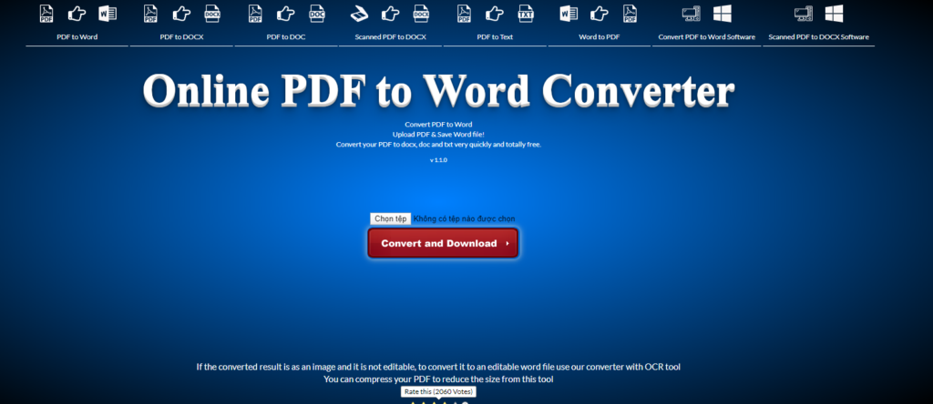Sử dụng công cụ Convert PDF to Word