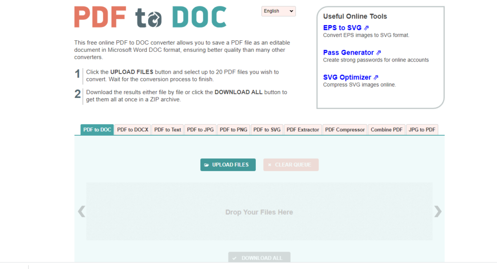 Sử dụng công cụ PDF to DOC