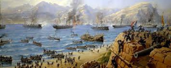 Pháp tấn công cửa biển Đà Nẵng (tranh minh họa)