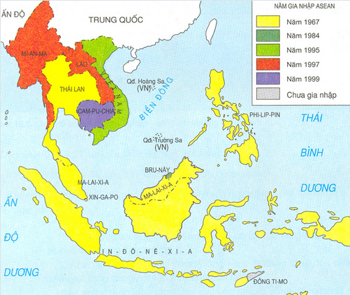 Lược đồ các nước thành viên ASEAN