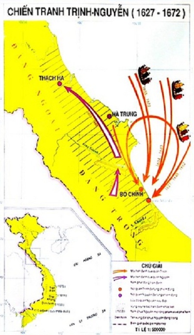 Lược đồ chiến tranh Trịnh - Nguyễn