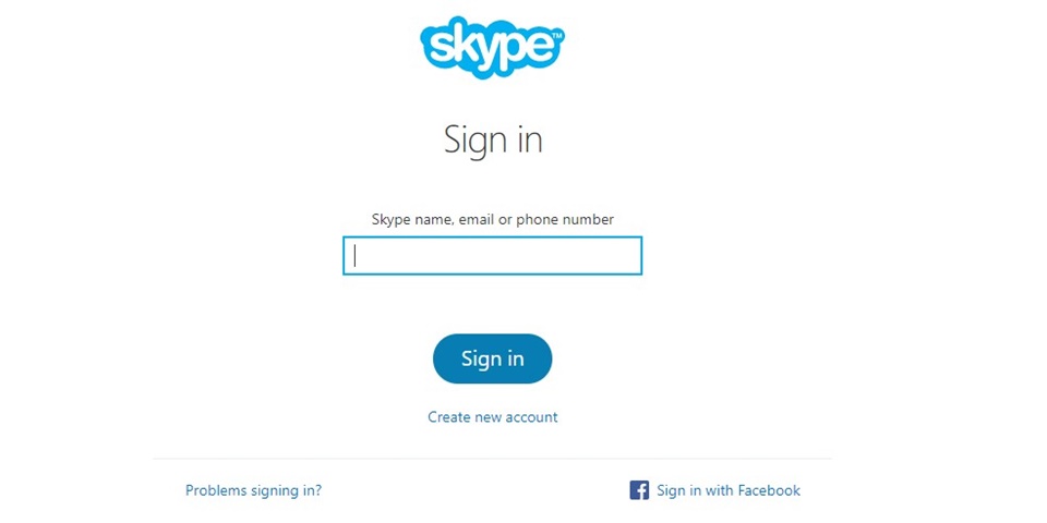 Đăng nhập Skype On Web