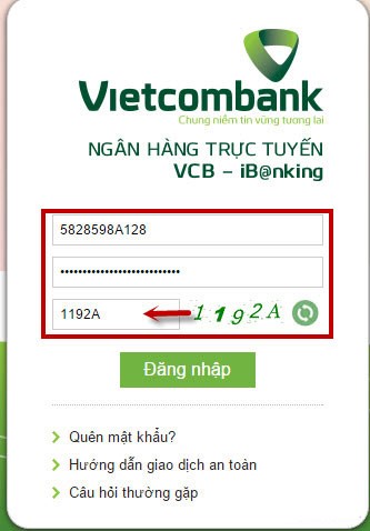 Cách chuyển tiền Internet Banking Vietcombank