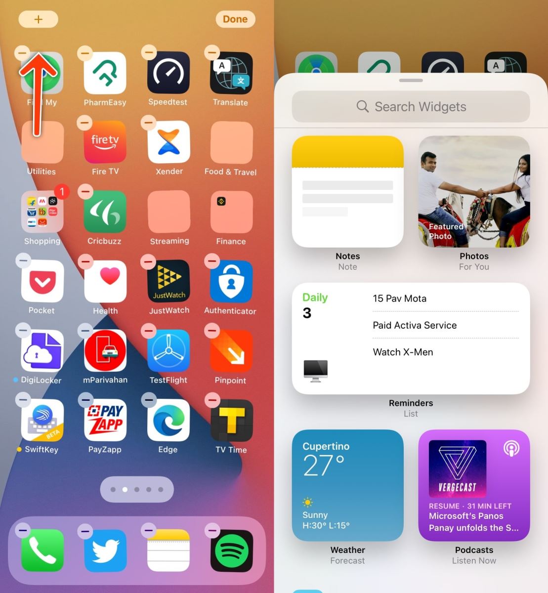  Thêm Widgets vào màn hình chính của iPhone
