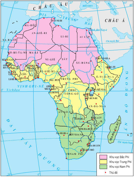 Lược đồ ba khu vực châu Phi