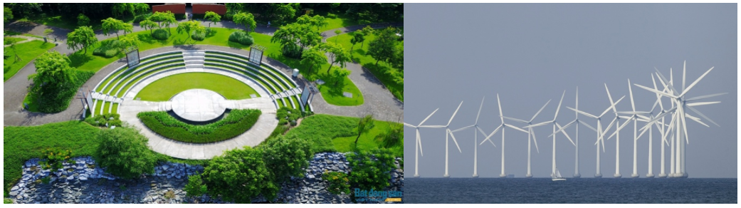 Xây dựng công viên cây xanh và hệ thống năng lượng mặt trời