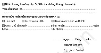 Đơn đề nghị hưởng trợ cấp BHXH một lần (Mẫu 14-HSB)