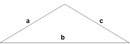 Tam giác có độ dài a, b, và c