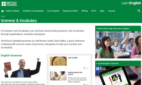 Website Learn English by British Council