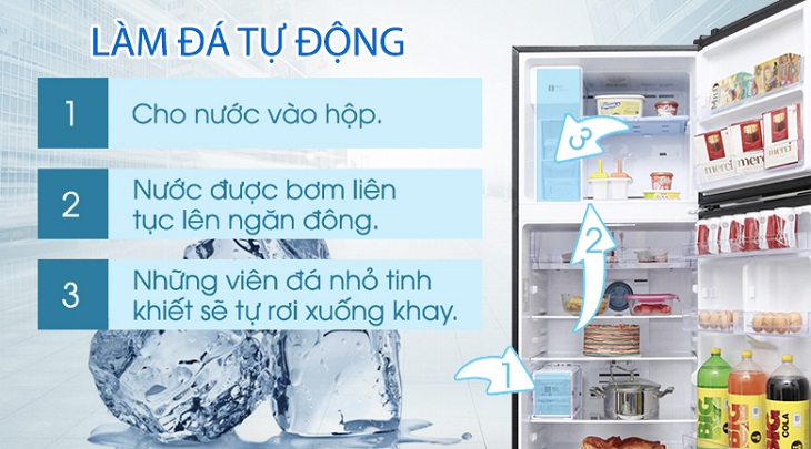 Chức năng làm đá tự động trên tủ lạnh Samsung