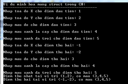 Mảng struct trong C#