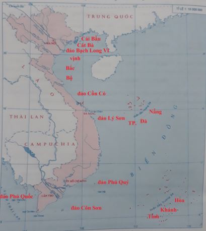 Lược đồ một số đảo và quần đảo Việt Nam